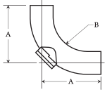 88° Длинный отвод закругленный с ревизией