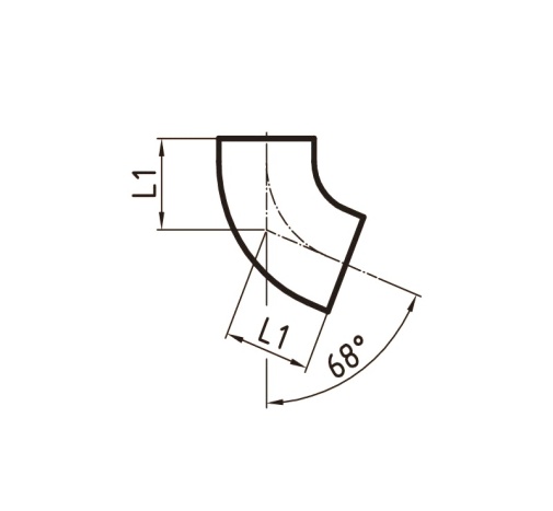 68° Короткий отвод