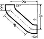 88° Двойной отвод с успокоительным участком 250 мм